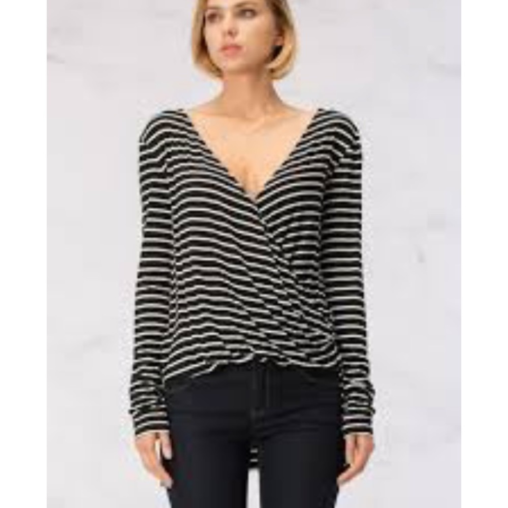 Black & White Striped Top
